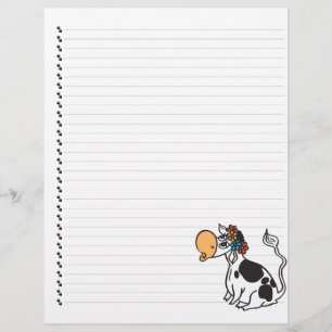 Cute Tecknad Dairy Cow Led Pet Letterhead