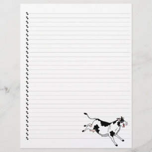 Cute Tecknad Dairy Cow Led Pet Letterhead