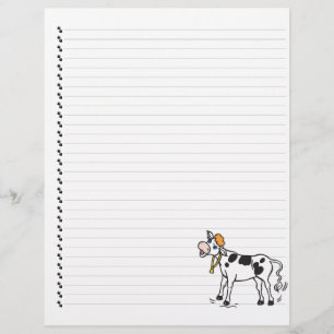 Cute Tecknad Dairy Cow Led Pet Letterhead