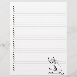 Cute Tecknad Dairy Cow Led Pet Letterhead