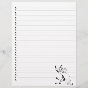 Cute Tecknad Dairy Cow Led Pet Letterhead