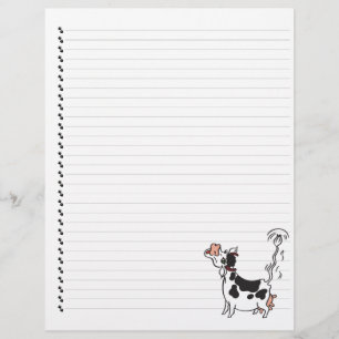 Cute Tecknad Dairy Cow Led Pet Letterhead