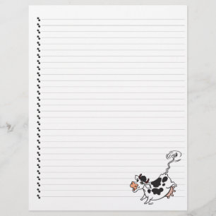 Cute Tecknad Dairy Cow Led Pet Letterhead