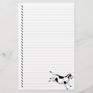 Cute Tecknad Dairy Cow Lining Pet Stationery Brevpapper