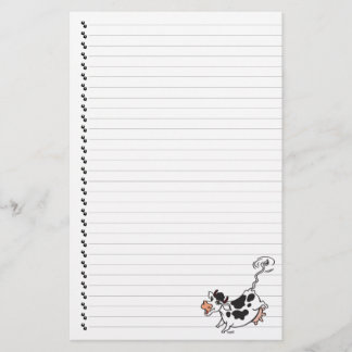 Cute Tecknad Dairy Cow Lining Pet Stationery Brevpapper