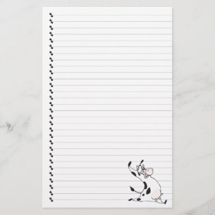 Cute Tecknad Dairy Cow Lining Pet Stationery Brevpapper