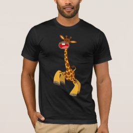 Cute Tecknad Dancing Giraffe T-Shirt