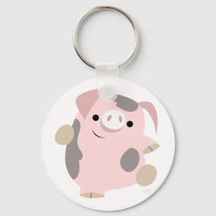 Cute Tecknad Dancing Gris Keychain Nyckelring