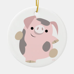 Cute Tecknad Dancing Gris Ornament