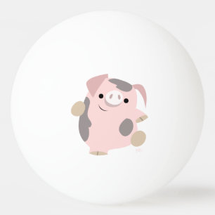 Cute Tecknad Dancing Gris Ping Pong Boll