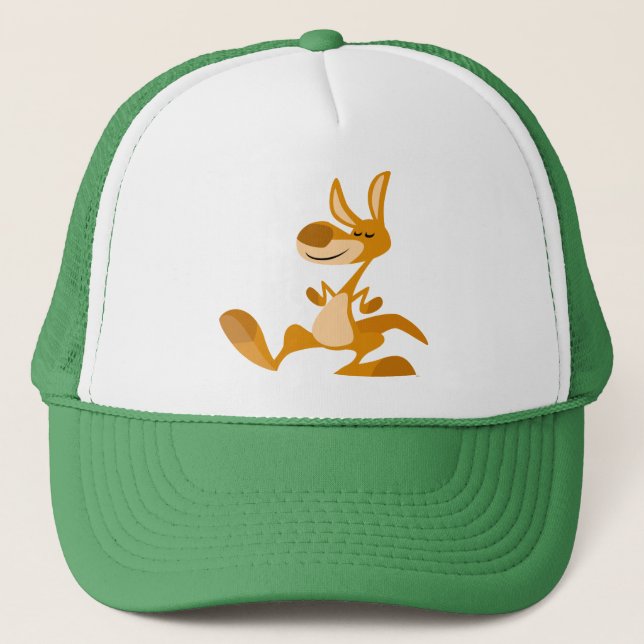 Cute Tecknad Dancing Kangaroo Hat Truckerkeps (Framsida)