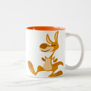 Cute Tecknad Dancing Kangaroo Mugg
