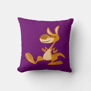 Cute Tecknad Dancing Kangaroo Pillow Kudde