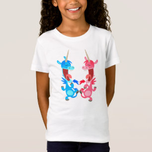 Cute Tecknad Danning Unicorns Children T-Shirt