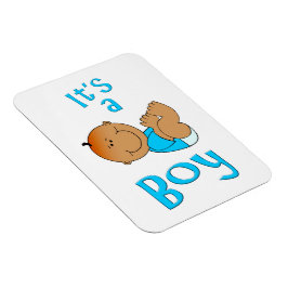 Cute Tecknad Det är en pojktext i ljusblå - Magnet