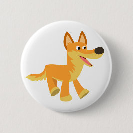 Cute Tecknad Dingo Button Badge Knapp