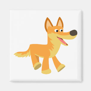 Cute Tecknad Dingo Magnet