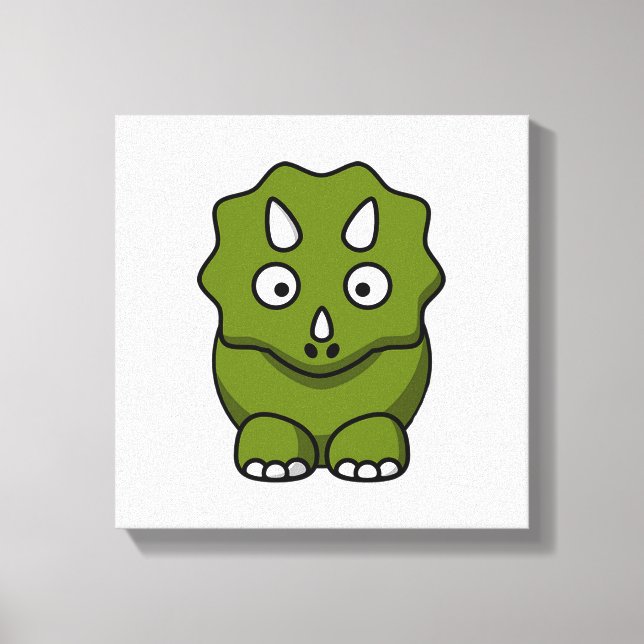 Cute Tecknad Dinosaur Canvastryck (Framsida)