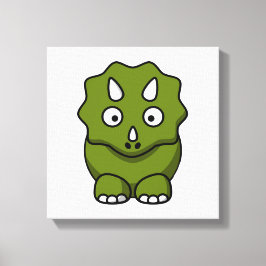 Cute Tecknad Dinosaur Canvastryck