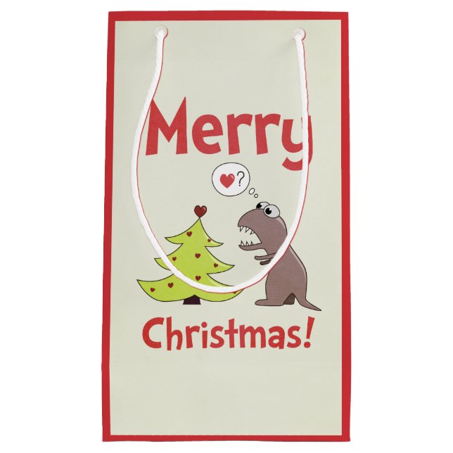 Cute Tecknad Dinosaur God jul (Framsidan)