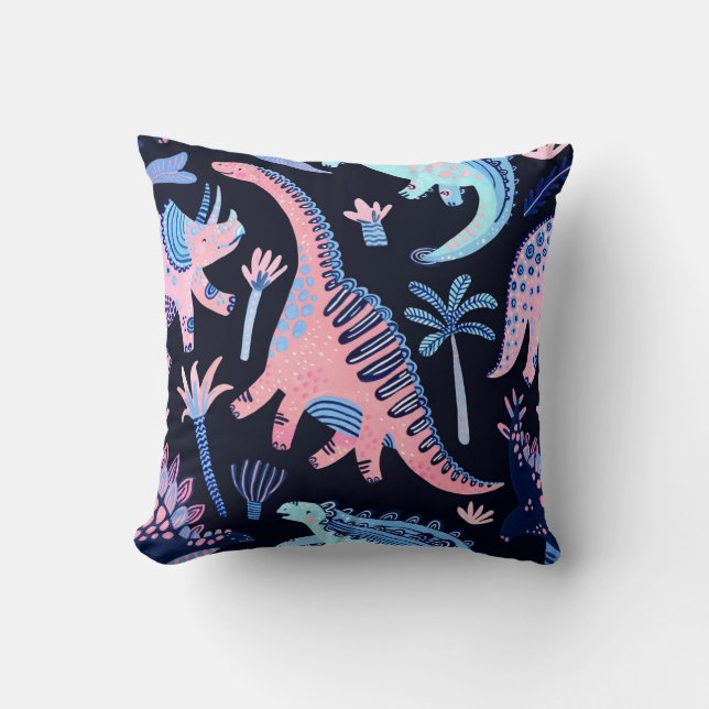 Cute tecknad dinosaurs mönster. kudde (Framsida)