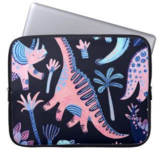Cute tecknad dinosaurs mönster. laptop fodral