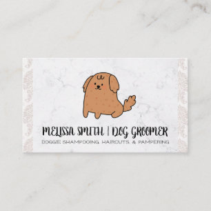 Cute Tecknad Doggy Djuromsorg Visitkort