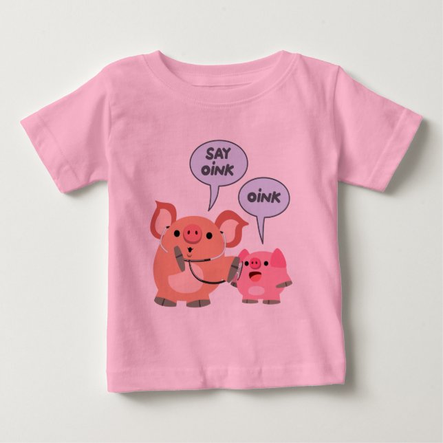 Cute Tecknad Doktor och Patient Baby T-Shirts (Framsida)