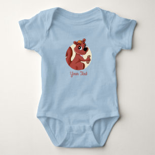 Cute tecknad-ekorre med en jordnötsdräkt baby t shirt