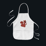 Cute tecknad ekorre med jordnöt barnförkläde<br><div class="desc">Apron med en illustration av en söt röd ekorre som håller jordnötter,  en söt djurdesign av Maxi Harmony</div>