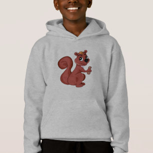 Cute tecknad ekorre med jordnöt t shirt