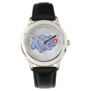 Cute tecknad-elefant armbandsur