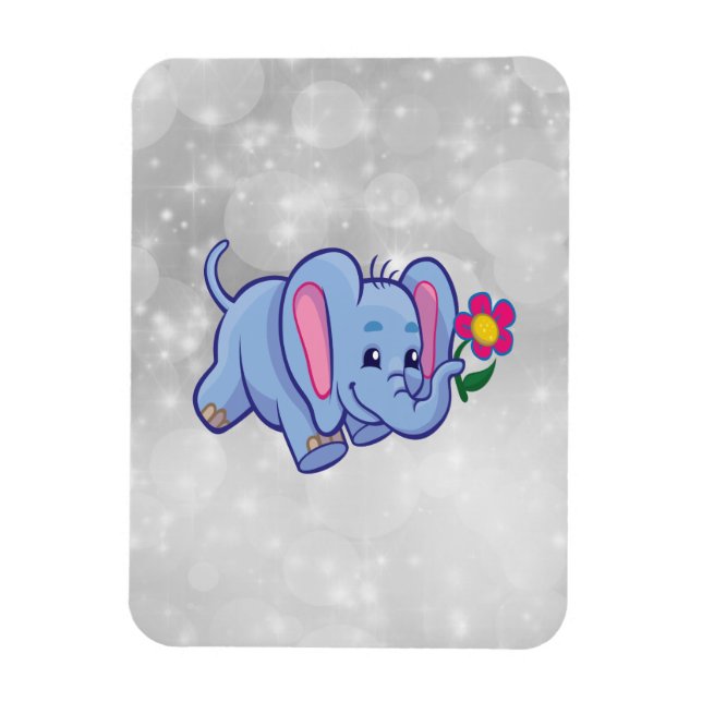 Cute tecknad-elefant magnet (Vertikal)