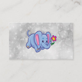 Cute tecknad-elefant visitkort