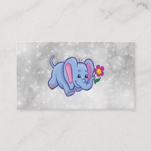 Cute tecknad-elefant visitkort
