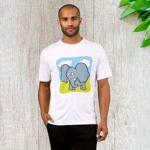 Cute Tecknad Elephant Roligt Jungle Animal T Shirt
