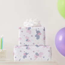 Cute tecknad elephants mönster på marinblått