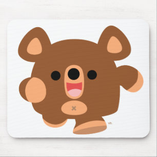Cute Tecknad Energetic Bear mousepad Musmatta