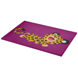 Cute Tecknad Facetious Leopard Clearboard