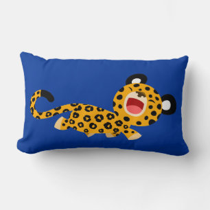Cute Tecknad Facetious Leopard Pillow Lumbarkudde