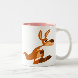 Cute Tecknad Fånig Kangaroo mugg