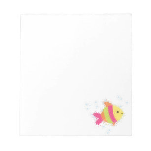 Cute Tecknad Fish Anpassningsbar Anteckningsblock