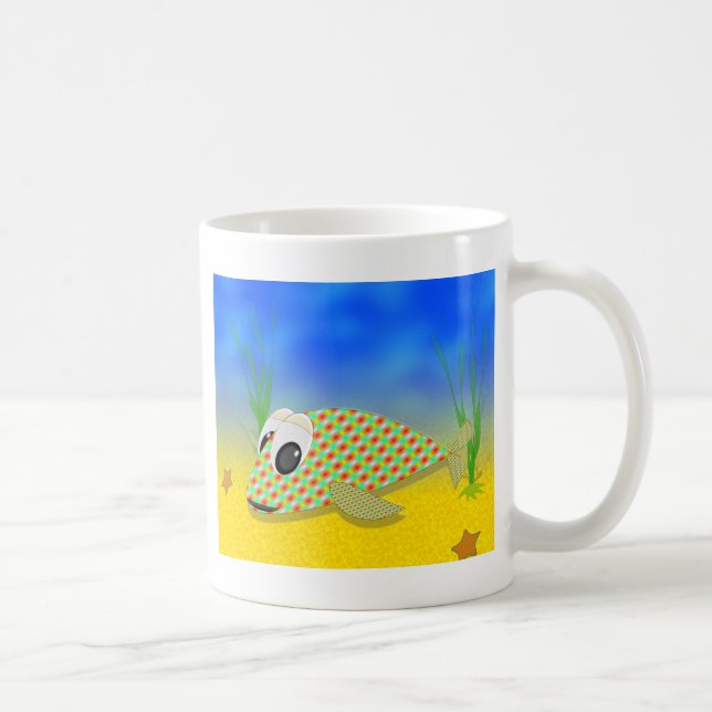 Cute Tecknad Fish Kaffemugg (Höger)