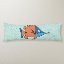 Cute Tecknad Fish Kroppskudde