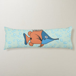 Cute Tecknad Fish Kroppskudde