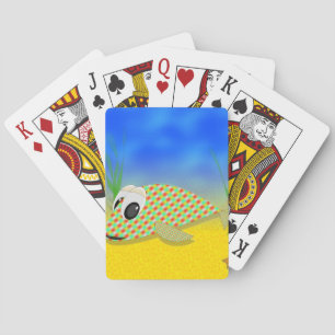 Cute Tecknad Fish Spel Kort