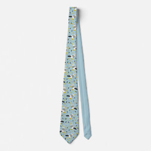 Cute Tecknad Fiskmåsar Light Blue Slips