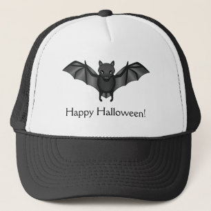 Cute Tecknad Fladdermus Halloween Illustration Keps