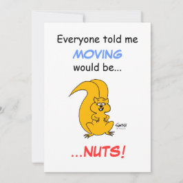 Cute Tecknad Flytta Announcement Cards Meddelande
