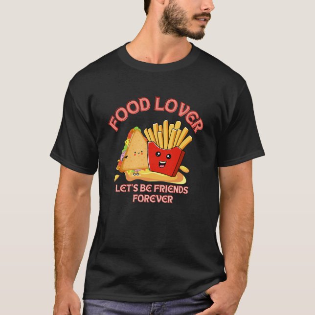 Cute Tecknad Food T-Shirt Design (Framsida)